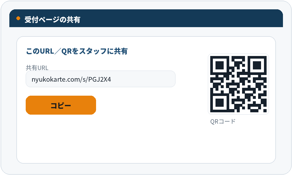 共有URL・QR
