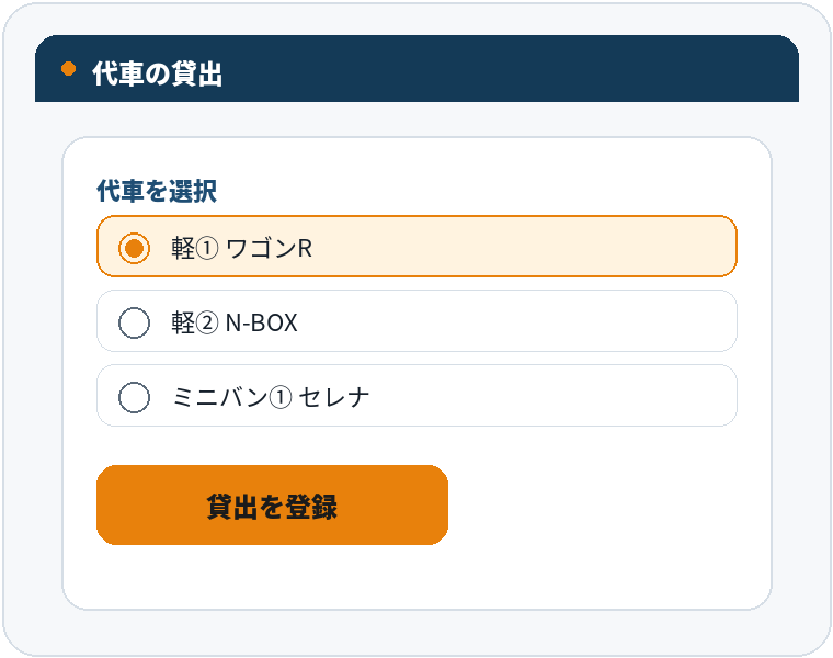 代車受付